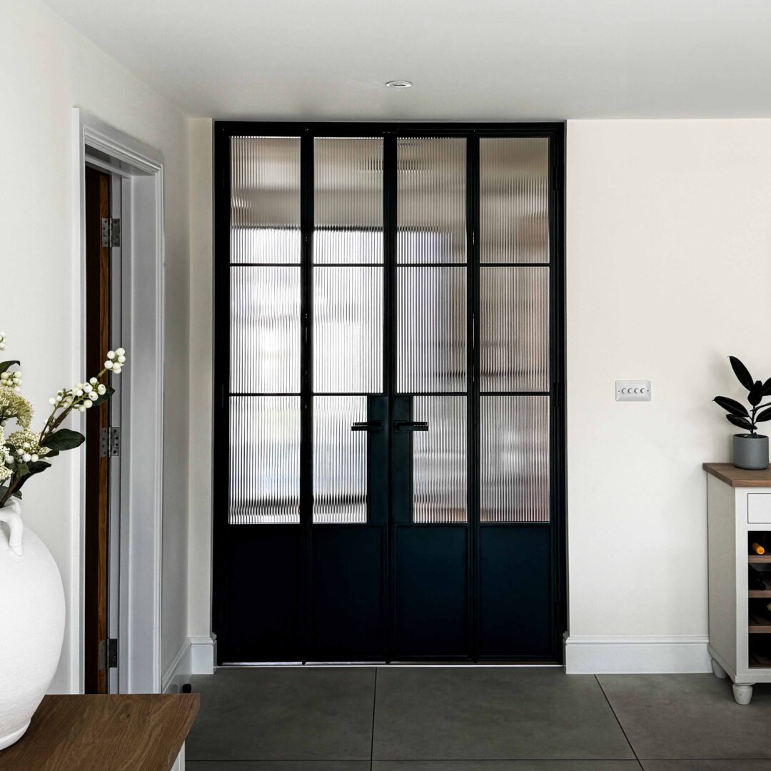 Reeded Glass Bi-Parting Doors, Essex