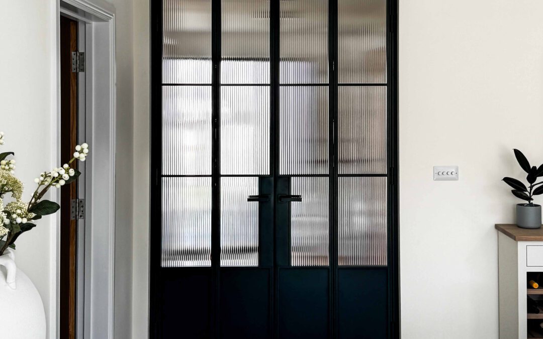 Reeded Glass Bi-Parting Doors, Essex