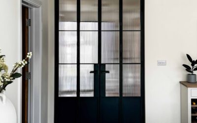 Reeded Glass Bi-Parting Doors, Essex