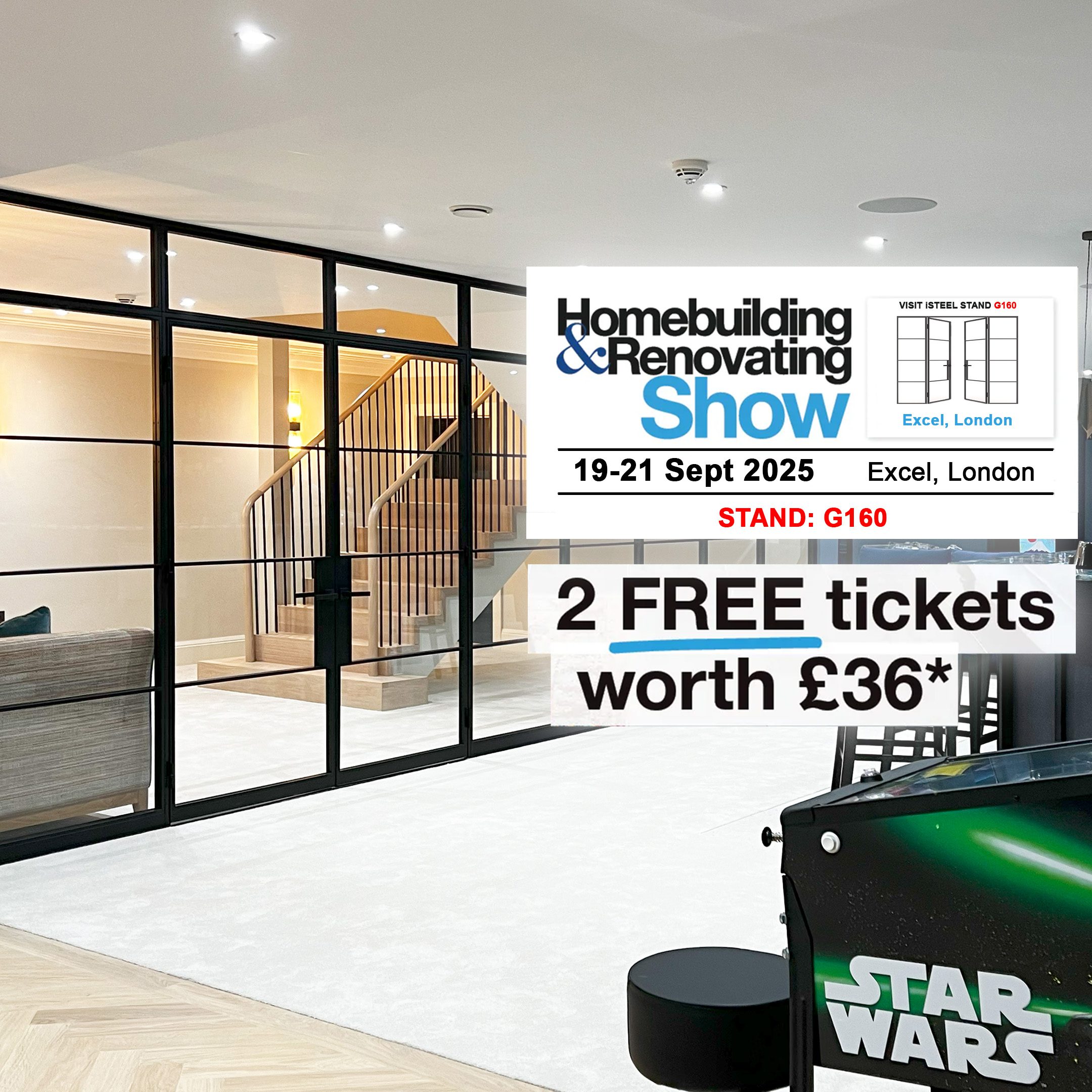 Homebuilding and Renovating Show 2025 ticket offer display