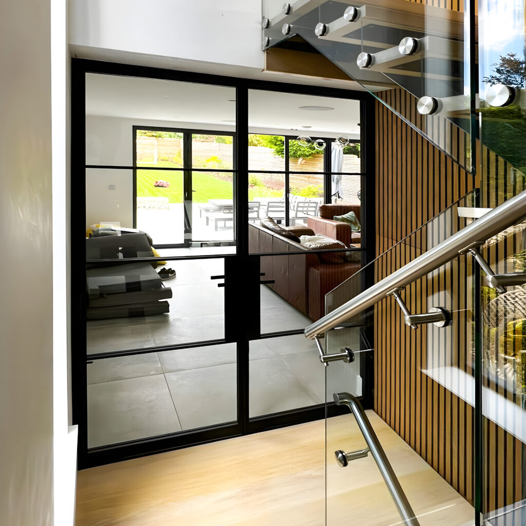 Luxury FD30 Steel & Glass Fire Doors, Derbyshire