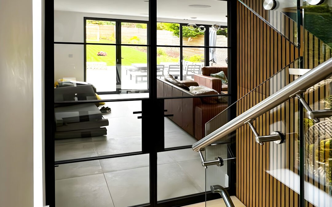 Luxury FD30 Steel & Glass Fire Doors, Derbyshire