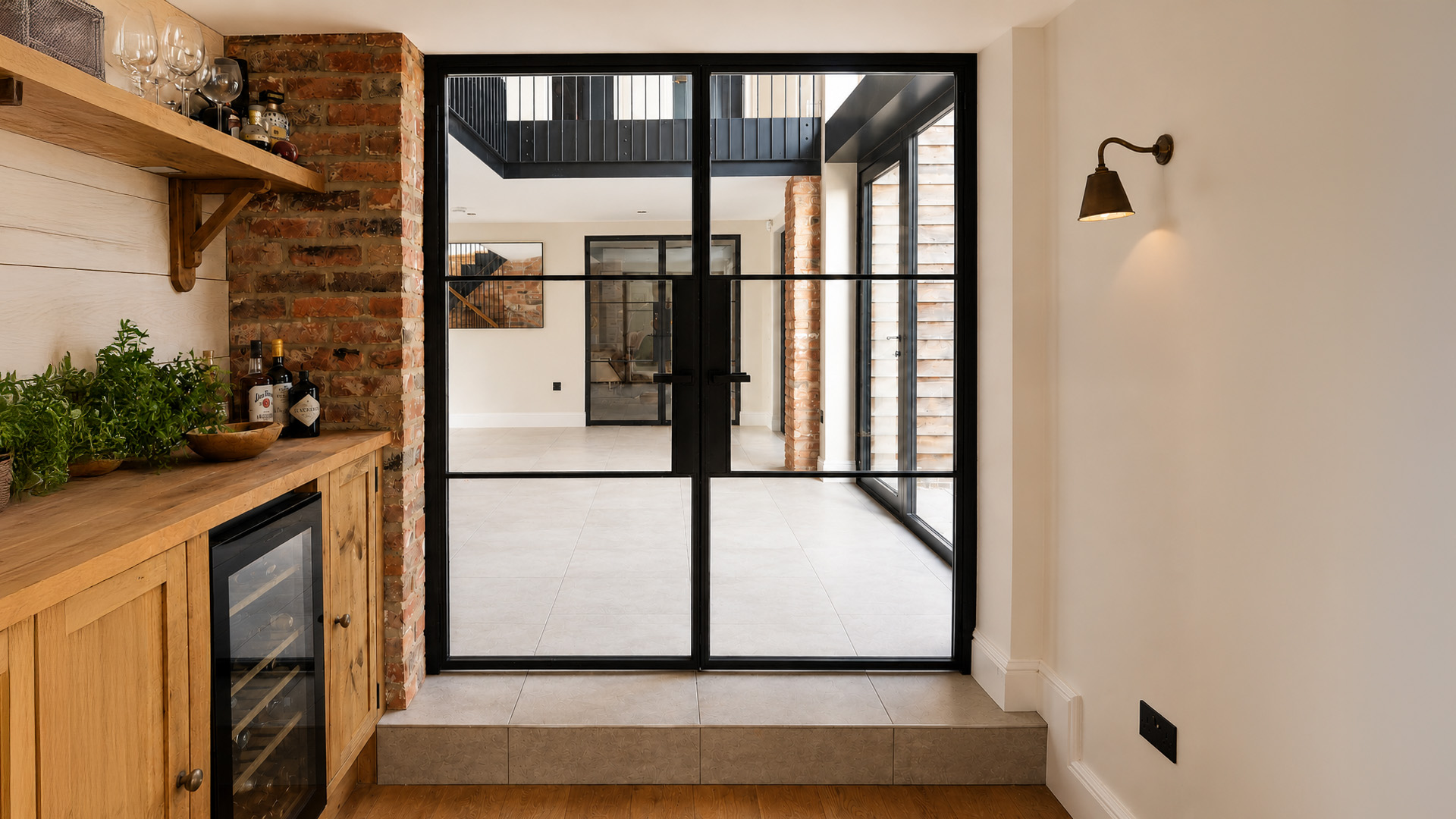 slim-steel-and-glass-internal-double-doors-derbyshire-barn-conversion-1 fire rated steel glass doors