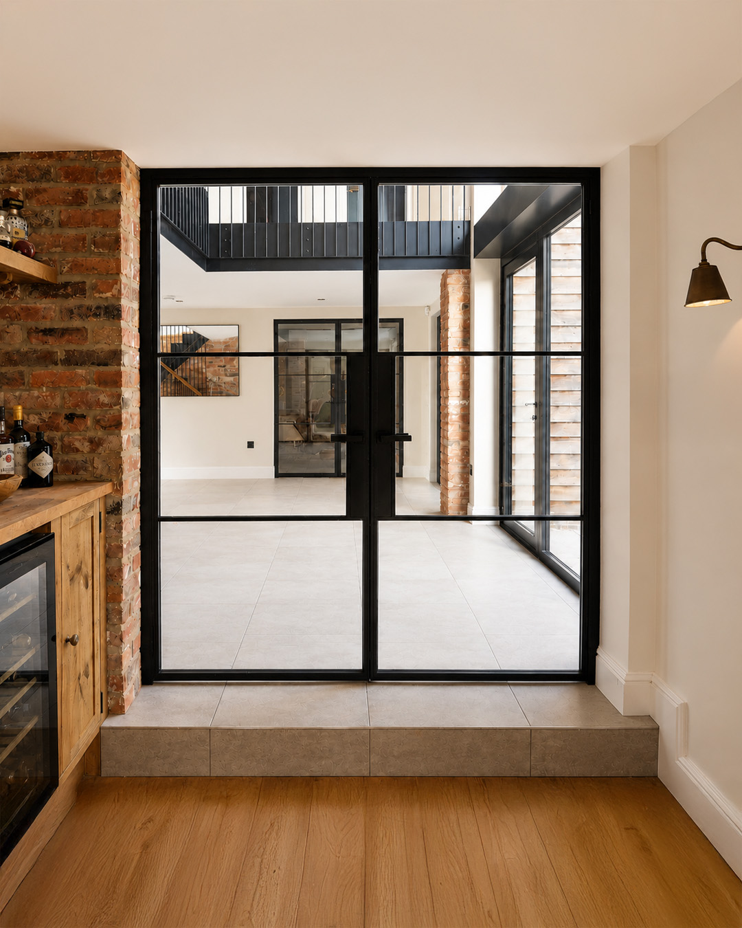 slim-steel-and-glass-internal-double-doors-derbyshire-barn-conversion-4 steel glass doors