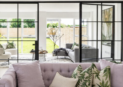 Black Internal Steel Double Doors | New Build Home in Wilmslow