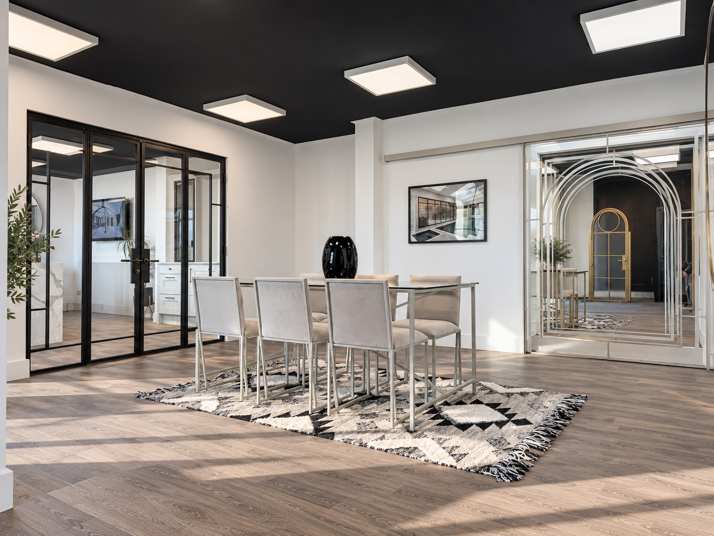 iSteel-Yorkshire-Barnsley-Showroom-Glaziers-Yard-Bi-Parting-Steel-Door-Sliding-Arched-Door-01 iSteel Yorkshire Barnsley Showroom Glaziers Yard Bi Parting Steel Door Sliding Arched Door 01